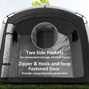 Bike Storage Shed Tent, Portable and Waterproof with 210D Oxford Fabric and Carry Bag for 3-4 Bicycles – view 5
