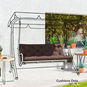 2 Seater Garden Bench Cushion, Soft Thick Outdoor Non-Slip 2 Seater Soft Pad With Backrest for Garden – view 28