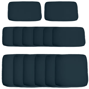 Outdoor 14pc Patio Rattan Sofa Set Cushion Polyester Cover Replacement Set - No Cushion Included Beige – view 5