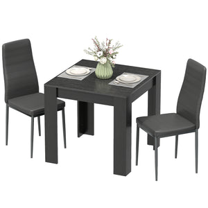 Dining Table Set for 2, Square Kitchen Table and Chairs