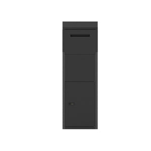 Package Delivery Box for Outside with Anti-Theft Baffle Sloped Roof-Black view 6