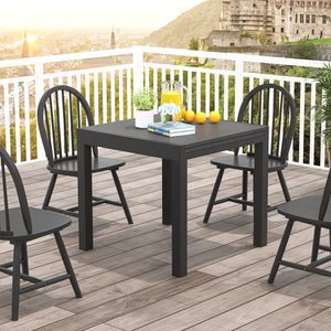 31.5 inches-63 inches Adjustable Patio Expandable Dining Table for 4-6 Person-Gray view 2