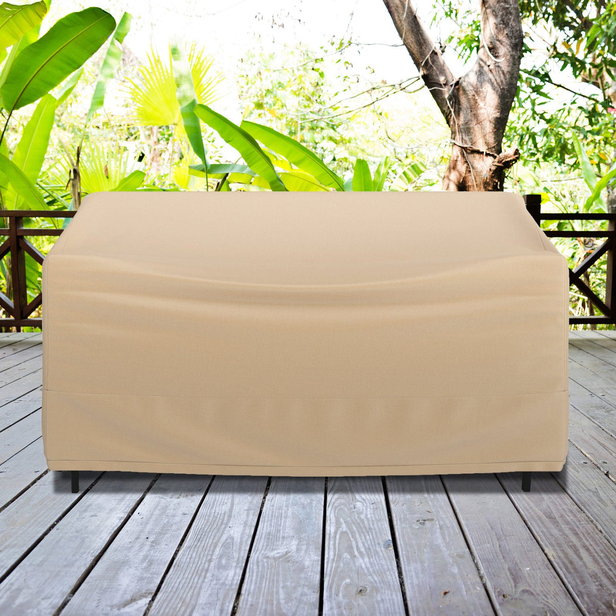 Patio Furniture Cover with Padded Handle and Click-Close Straps-60 x 43 x 30 inches view 6