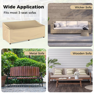 Patio Furniture Cover with Padded Handle and Click-Close Straps-77 x 43 x 30 inches view 7