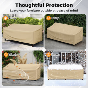 Patio Furniture Cover with Padded Handle and Click-Close Straps-77 x 43 x 30 inches view 8
