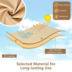 Patio Furniture Covers Waterproof Outdoor Conversation Covers for 3 Pieces Bistro Set-Beige view 8