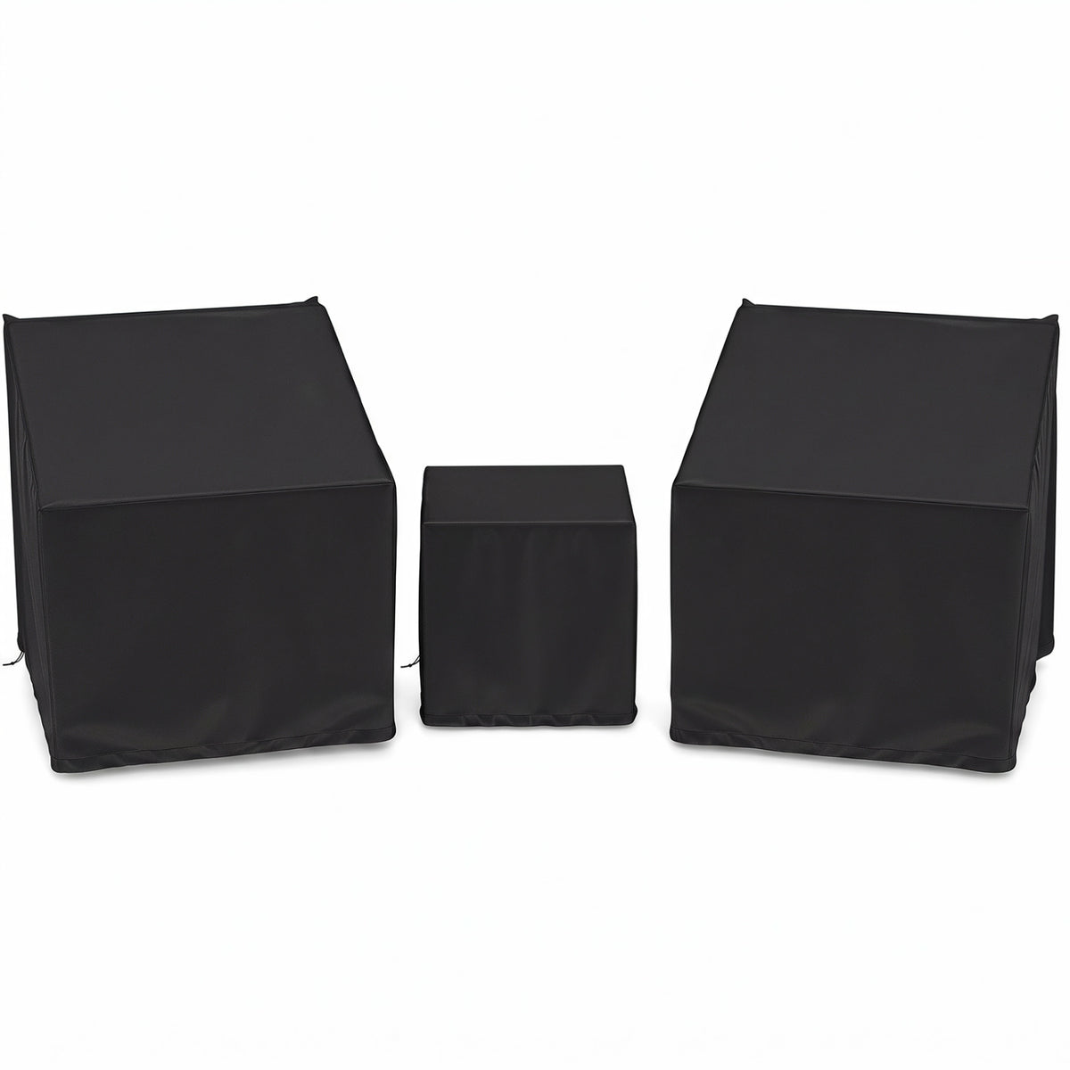 Patio Furniture Covers Waterproof Outdoor Conversation Covers for 3 Pieces Bistro Set-Black