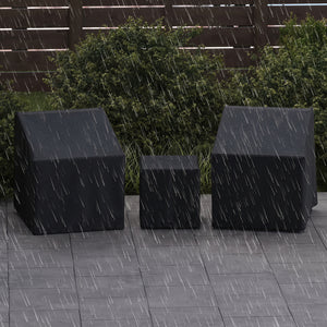 Patio Furniture Covers Waterproof Outdoor Conversation Covers for 3 Pieces Bistro Set-Black view 6
