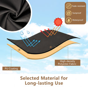 Patio Furniture Covers Waterproof Outdoor Conversation Covers for 3 Pieces Bistro Set-Black view 8