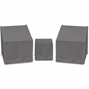 Patio Furniture Covers Waterproof Outdoor Conversation Covers for 3 Pieces Bistro Set-Gray