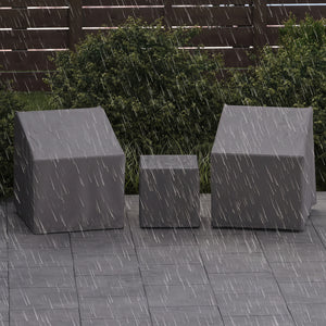 Patio Furniture Covers Waterproof Outdoor Conversation Covers for 3 Pieces Bistro Set-Gray view 5