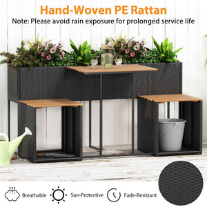 Patio Furniture Set with Raised Garden Bed for Porch and Yard view 8