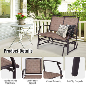 Outdoor Iron Patio Rocking Chair for Backyard and Lawn view 9