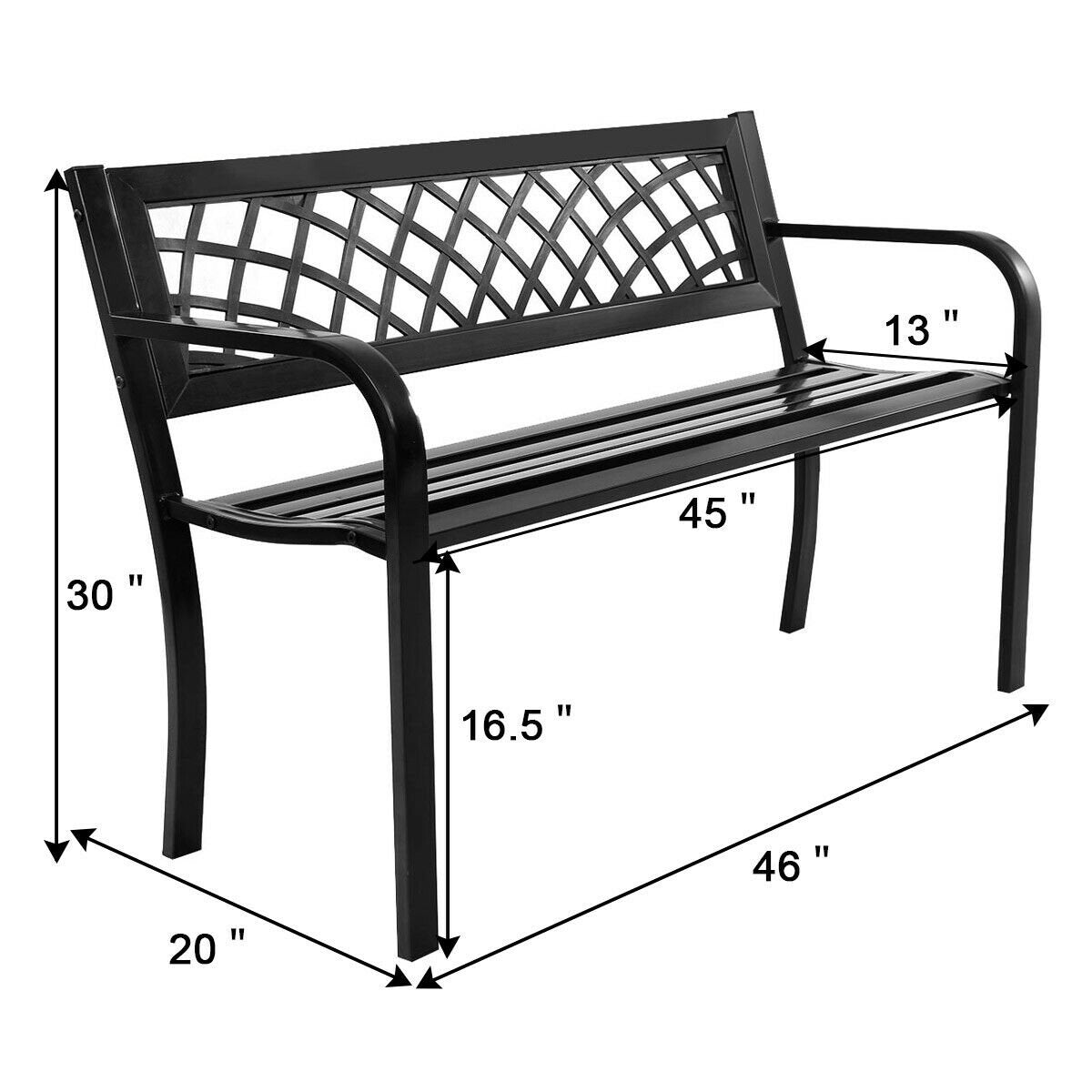 Bench Deck with Steel Frame for outdoor view 5