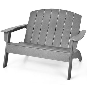 HDPE Patio Adirondack Chair for Porch Garden Backyard-Gray view 4