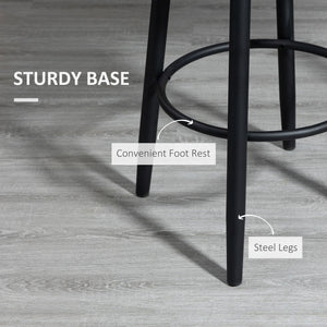 Extra Tall Bar Stools Set of 2, Modern 360° Swivel Barstools, Dining Room Chairs with Steel Legs Footrest – view 5