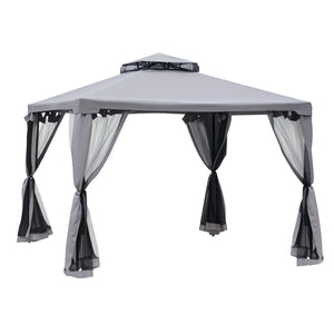10' x 10' Patio Gazebo Pavilion, 2-Tier Roof Canopy Outdoor Event Party Tent with Steel Frame for Garden – view 15