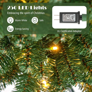 Pencil Christmas Tree with Memory Wire Branch Tips and Warm, LED Lights-8FT view 7
