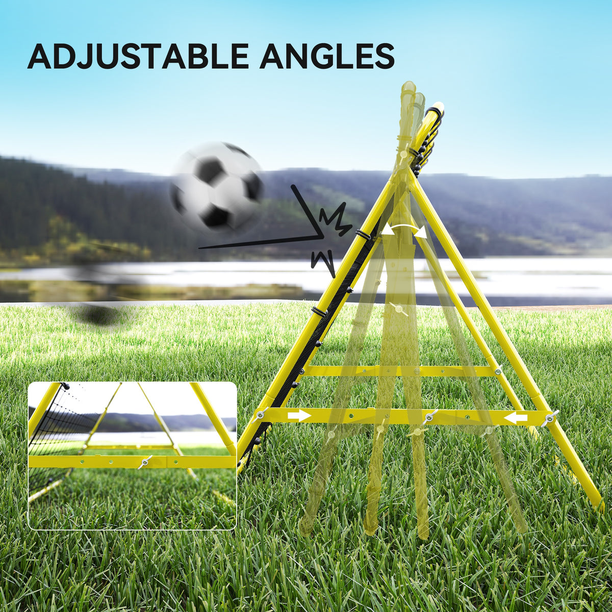 Volleyball Rebounder Net Football Training Aid Kickback Target Play Red – view 18