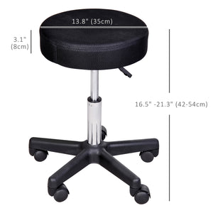 Adjustable Hydraulic Swivel Massage Salon Stool Facial Spa Tattoo Saddle Chair with 3 Changeable Seat Covers, Red/White/Black