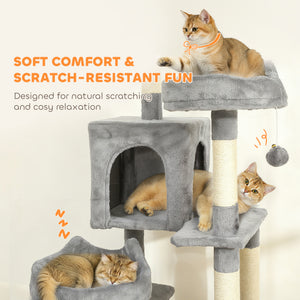 76" Large Cat Tree for Indoor Cats with 8 Scratching Posts, 3 Plush Beds, 2 Hammocks, 2 Large Condos, Ramp – view 13