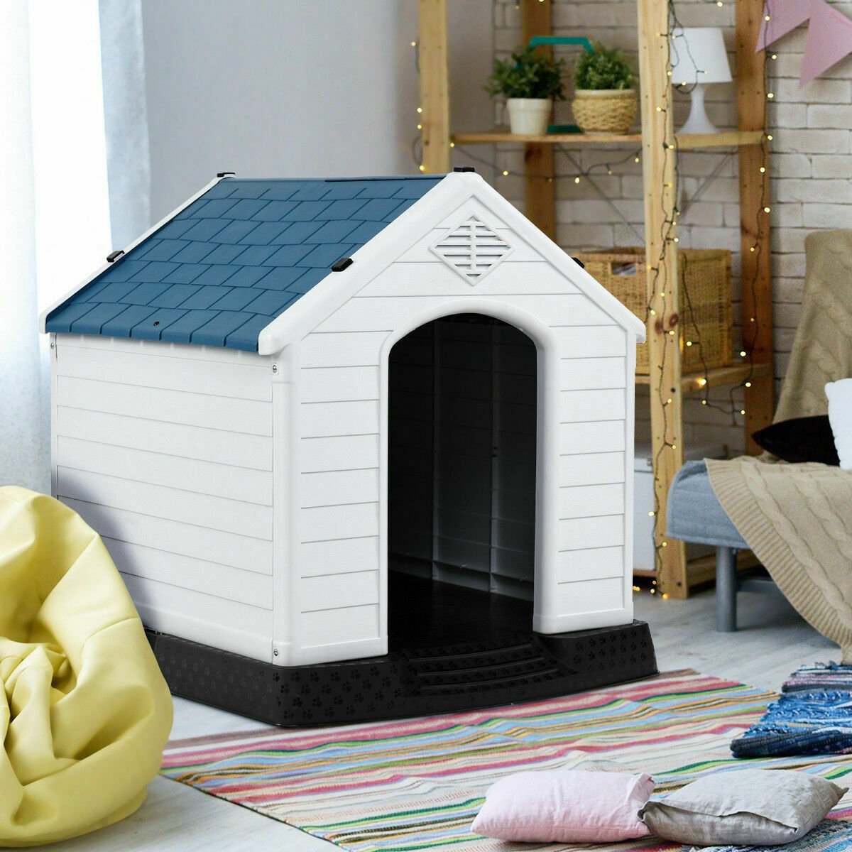 Plastic Waterproof Ventilate Pet Puppy House view 2