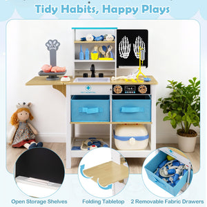 Play Doctor's Office Wood Medical Center Toy Set with Blackboard-White view 8