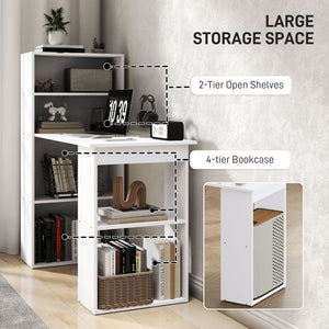 Modern Computer Desk with Storage Shelves, 47" Writing Table Workstation with Bookshelf for Home Office – view 18