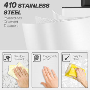 5.3 gal/20 L Stainless Steel Kitchen Garbage Can with Soft-close Lid, Foot Pedal, Fingerprint-Proof, Black – view 18