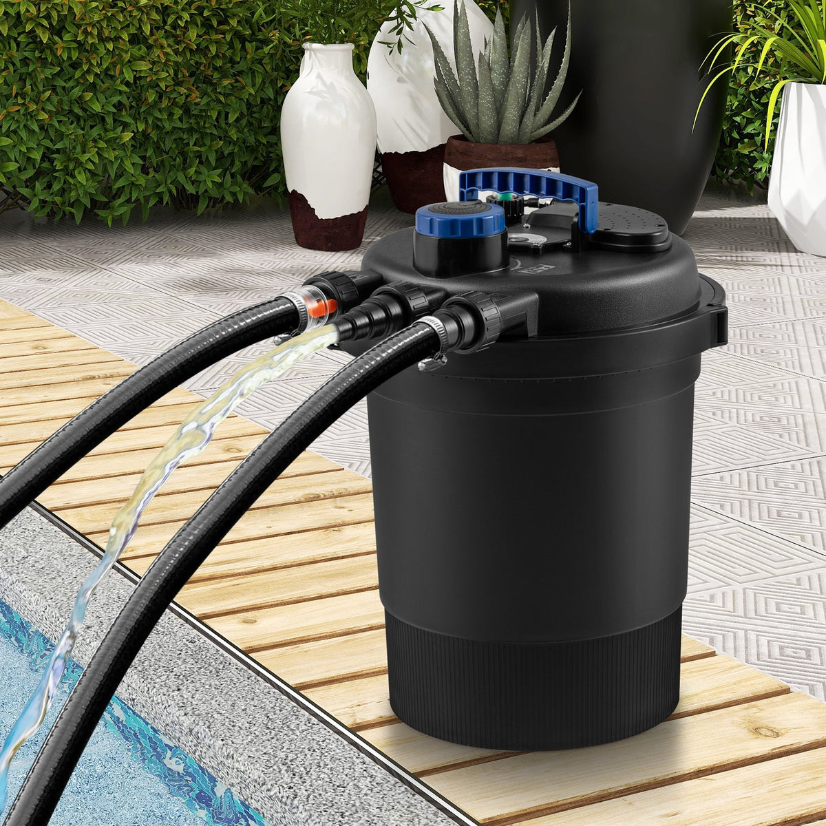 Bio Pressure Pond Filter with 13W UV-C Light 2642 GPH Pond Filter System view 2