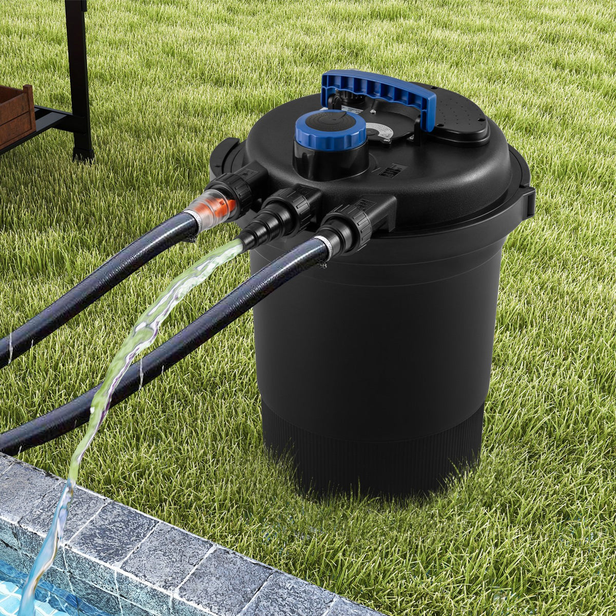 Bio Pressure Pond Filter with 13W UV-C Light 2642 GPH Pond Filter System view 3