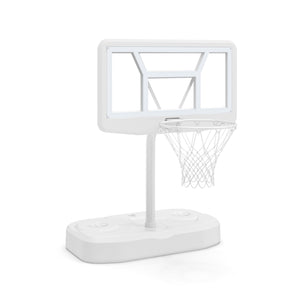 Pool Basketball Hoop Set with 2 Balls and Pump for Water Games-White view 4