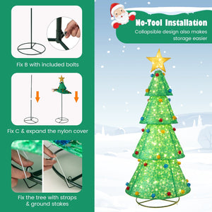 Pop-Up Christmas Tree with 200 Warm White LED Lights view 9