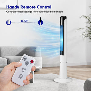 Portable 48 Inches Tower Fan with Remote Control-White view 6