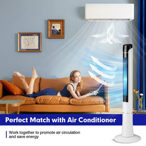 Portable 48 Inches Tower Fan with Remote Control-White view 7