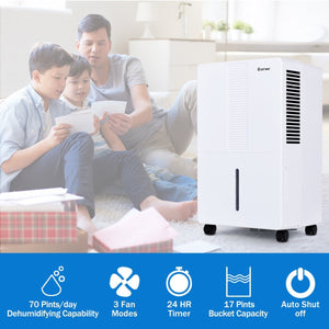 Portable 70 Pint Humidity Control up to 4500 Sq.Ft. Dehumidifier view 6