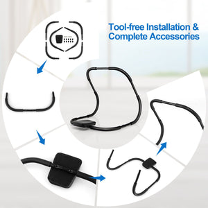 Portable AB Trainer Fitness Crunch Workout Exerciser with Headrest-Black view 7