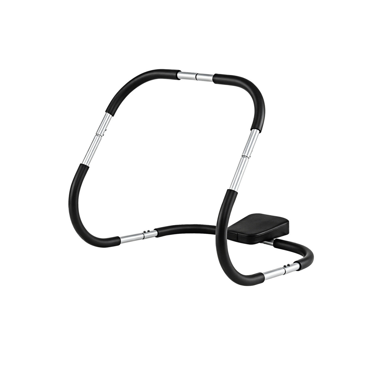 Portable AB Trainer with Headrest and Foam Handle for Office Home Gym-Silver view 3