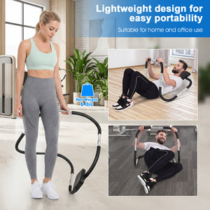 Portable AB Trainer with Headrest and Foam Handle for Office Home Gym-Silver view 5