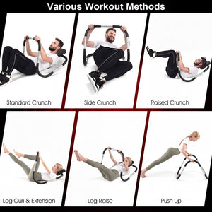 Portable AB Trainer with Headrest and Foam Handle for Office Home Gym-Silver view 7