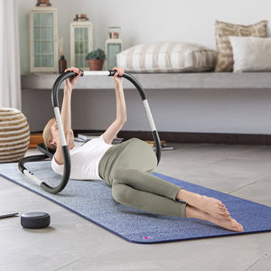 Portable AB Trainer with Headrest and Foam Handle for Office Home Gym-White view 3