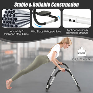 Portable AB Trainer with Headrest and Foam Handle for Office Home Gym-White view 5