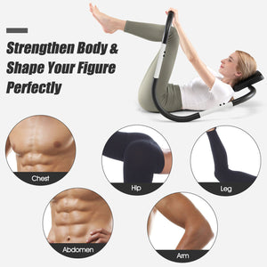 Portable AB Trainer with Headrest and Foam Handle for Office Home Gym-White view 8