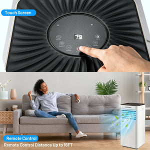 Portable Air Conditioner 10000 BTU Evaporative Air Cooler Dehumidifier-White view 7