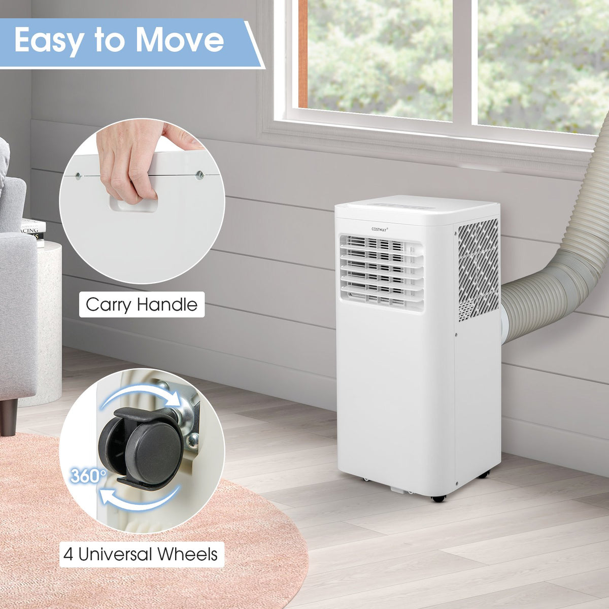 6000 BTU(SACC) Portable Air Conditioner Cools 250 Sq.Ft view 9