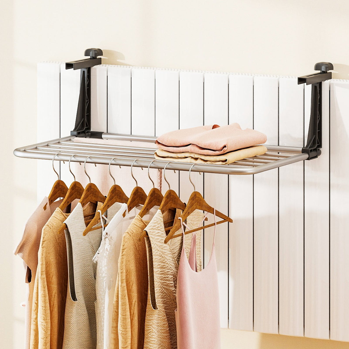 Portable Aluminum Clothes and Towel Drying Rack view 2