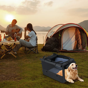 Portable Foldable Pet Carrying Bag with 2 Openings and Comfy Cushion-M view 2