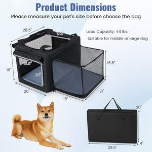 Portable Foldable Pet Carrying Bag with 2 Openings and Comfy Cushion-M view 5
