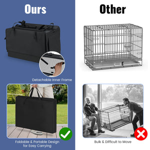 Portable Foldable Pet Carrying Bag with 2 Openings and Comfy Cushion-M view 8