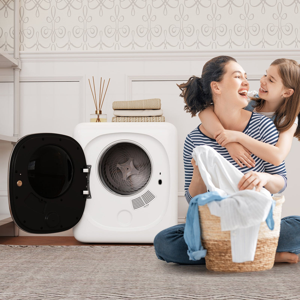 Portable Clothes Dryer Compact Drying Machine 800W Electric Laundry Dryer view 2